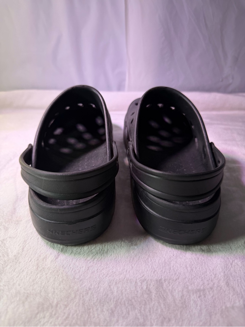 Skechers Men's Black Slip-On Clog Sandals with Back Strap - Picture 7 of 10